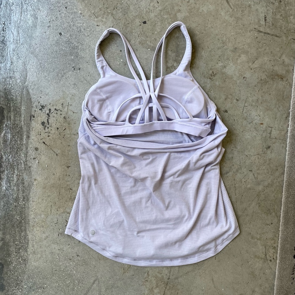 Lululemon lavender strappy top with cowl back | sz 6